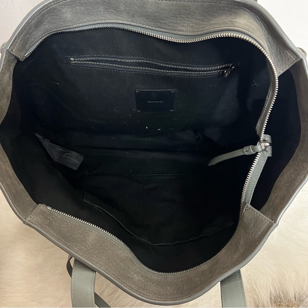 All Saints Ray Nubuck East West Suede Leather Tie Tote - Picture 10 of 12